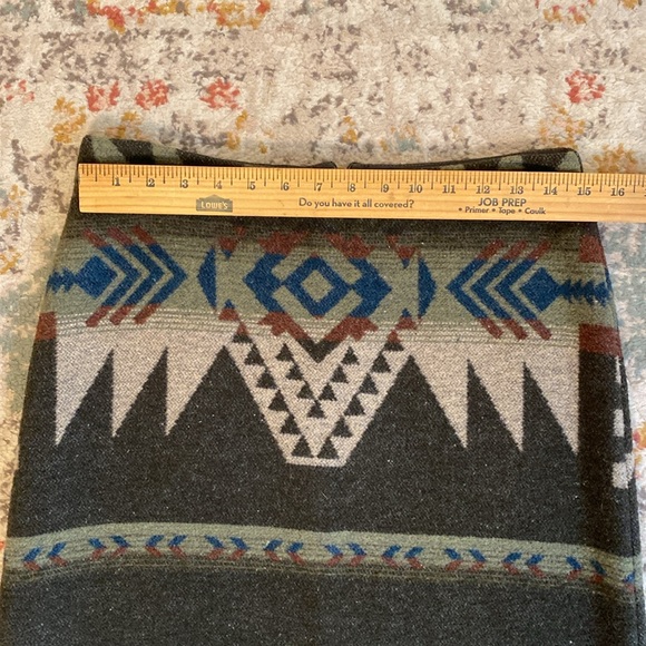 True Grit Women’s Blanket Fringe Skirt Size 8 Southwestern Tribal Wool Blend - Picture 17 of 17